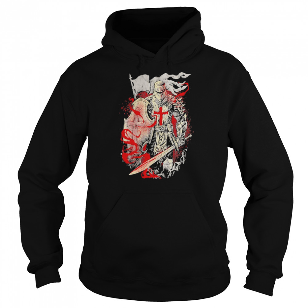 Medieval Crusader Knight Templar Christian Shirt Unisex Hoodie