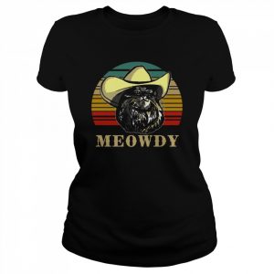 Meowdy Cowboy Cat Howdy Pardner Cat Lovers  Classic Women's T-shirt