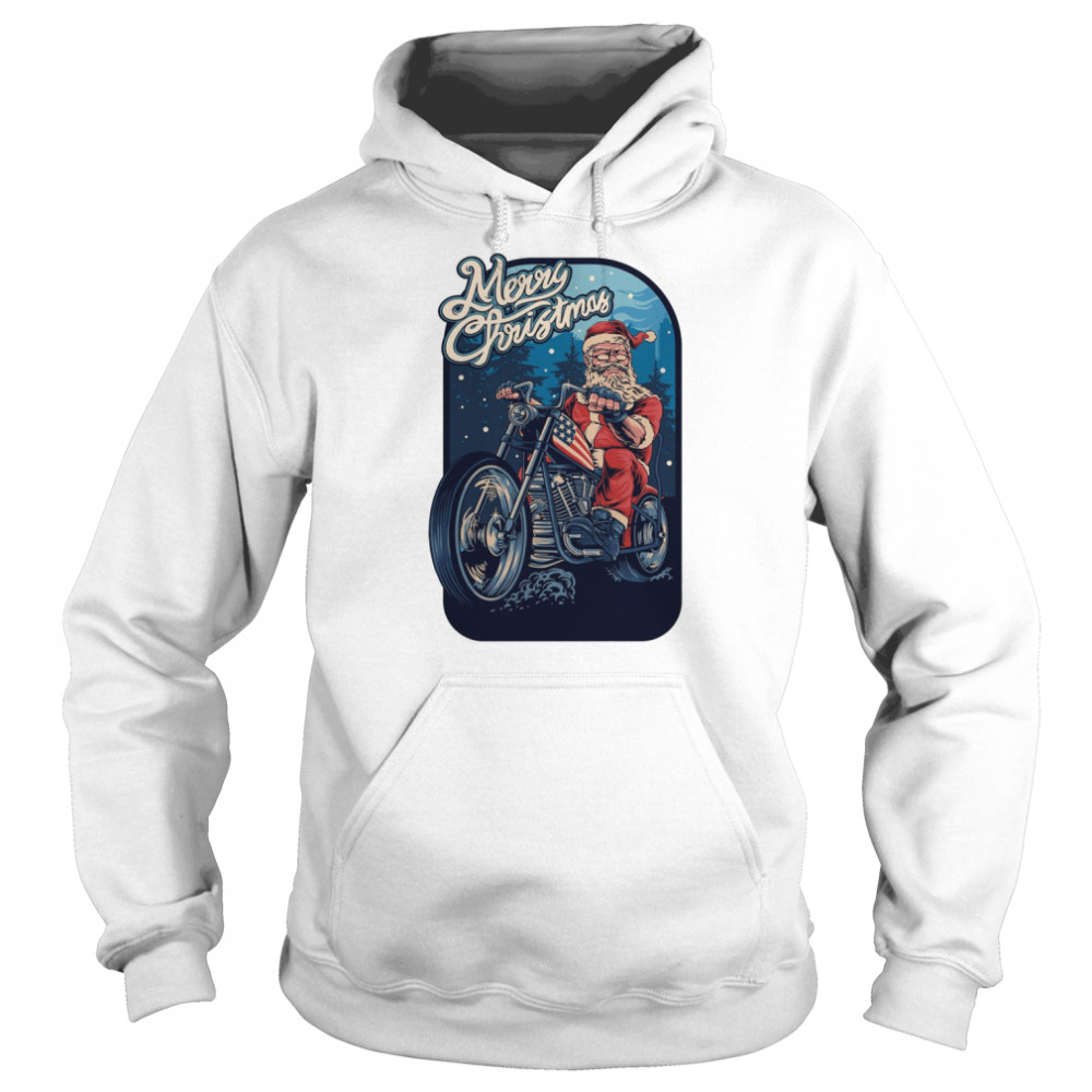 Motobike Santa Merry Christmas Unisex T-Shirt Unisex Hoodie