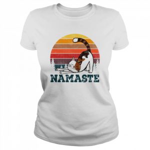 Namaste Yoga Cat Namaste Hippie Yoga Meditation Cat Lovers  Classic Women's T-shirt