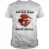 Never Underestimate An Old Man Who Bungee Jumping Shirt Classic Men's T-shirt