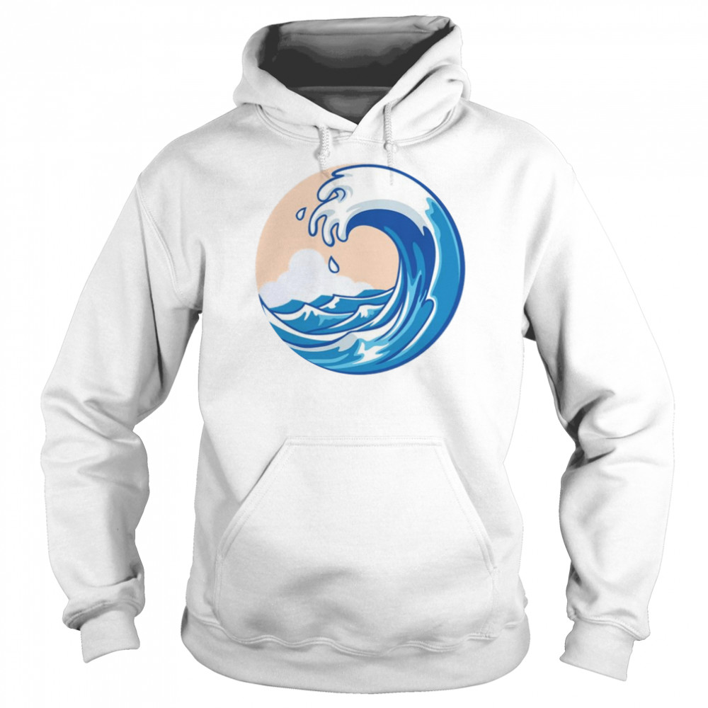 Overnight Waves Colored  Unisex Hoodie