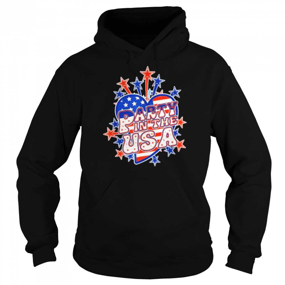 Party In The Usa Love Fireworks 4th Of July Shirt Unisex Hoodie