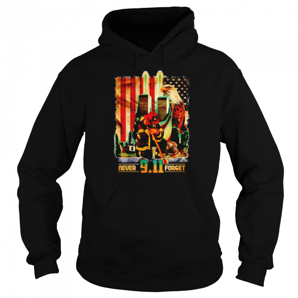 Patriot 911 Day We Will Never Forget Vintage T-Shirt Unisex Hoodie