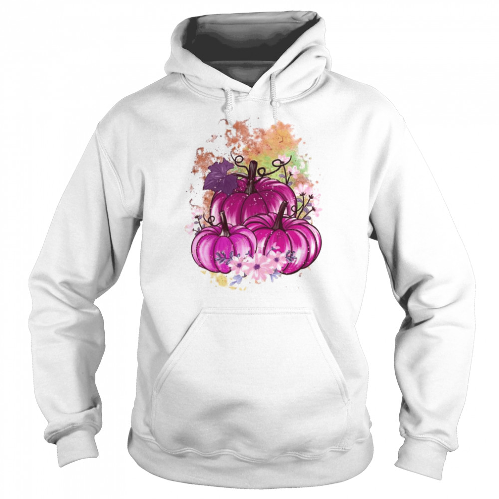 Pink Pumpkin Halloween Artwork Shirt Unisex Hoodie