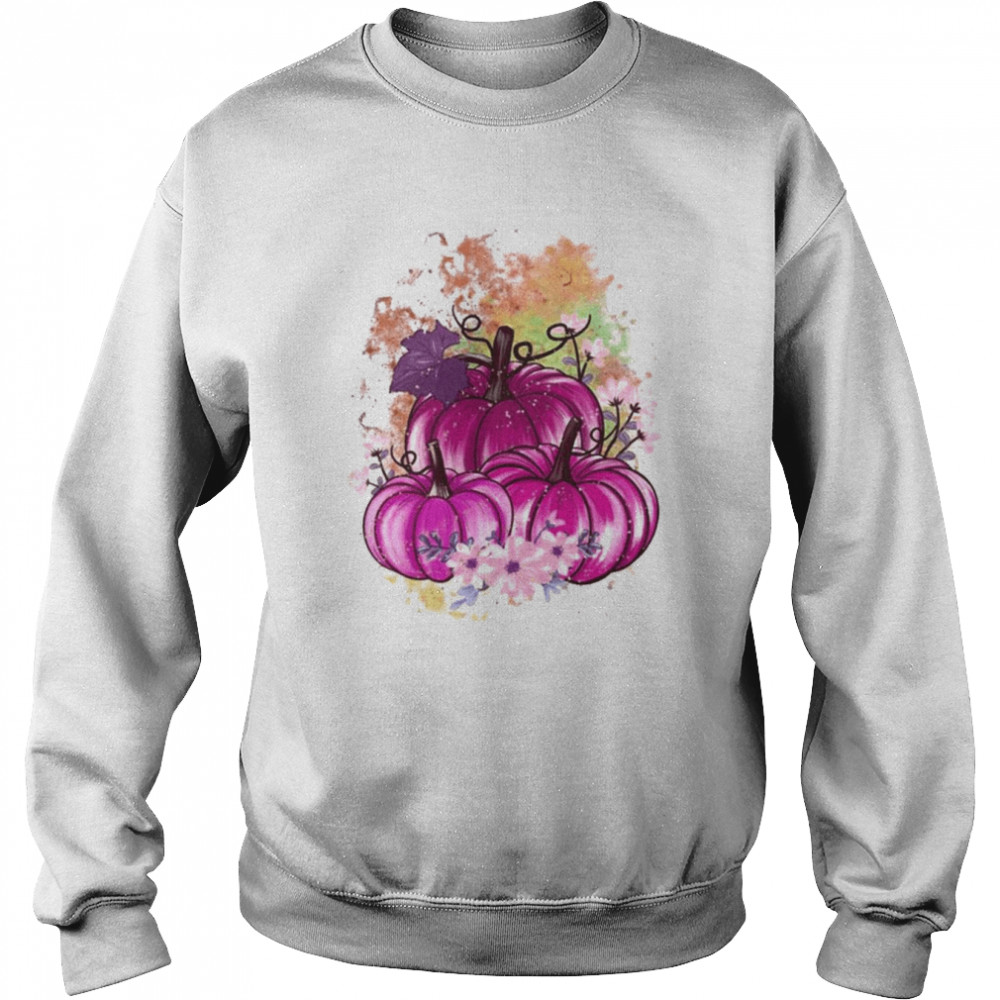 Pink Pumpkin Halloween Artwork Shirt Unisex Sweatshirt