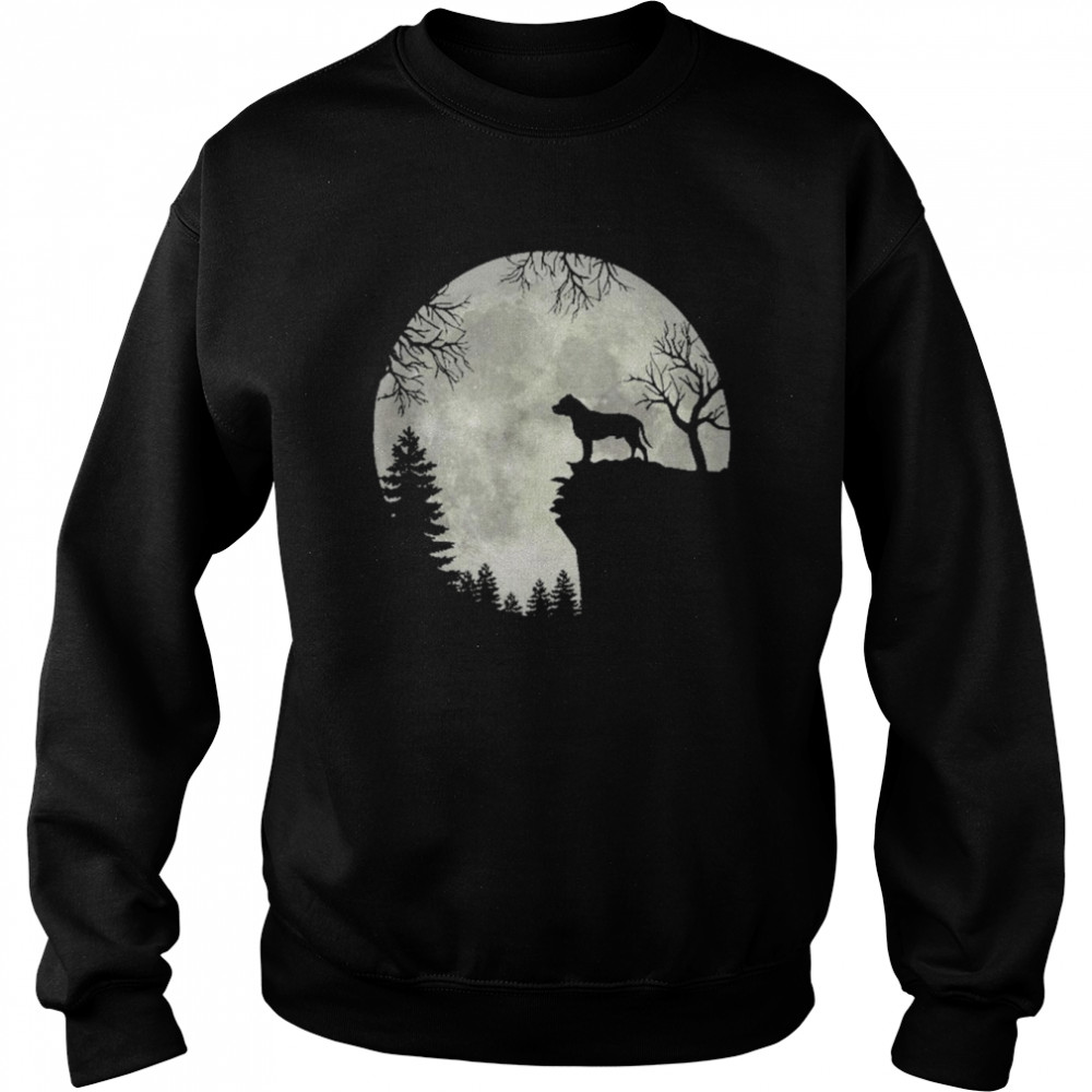 Pit bull And Moon Halloween Shirt Unisex Sweatshirt