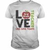 Polka Dots Zigzag Apple Love Live Love Teach 3rd Grade Teacher Shirt Classic Men's T-shirt