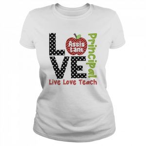 Polka Dots Zigzag Apple Love Live Love Teach Assistant Principal Shirt Classic Women's T-shirt