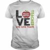 Polka Dots Zigzag Apple Love Live Love Teach Kindergarten Teacher Shirt Classic Men's T-shirt