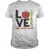 Polka Dots Zigzag Apple Love Live Love Teach Librarian Shirt Classic Men's T-shirt