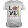 Polka Dots Zigzag Apple Love Live Love Teach Preschool Teacher Shirt Classic Men's T-shirt