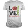 Polka Dots Zigzag Apple Love Live Love Teach Principal Shirt Classic Men's T-shirt