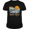 Pontoon Boat Lover Vintage Retro Sunset Boat Girl Boating Shirt Classic Men's T-shirt