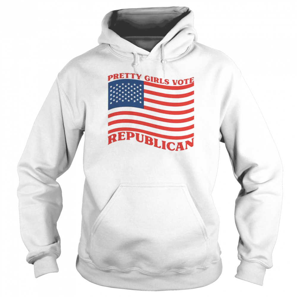 Pretty girls vote republican American flag  Unisex Hoodie