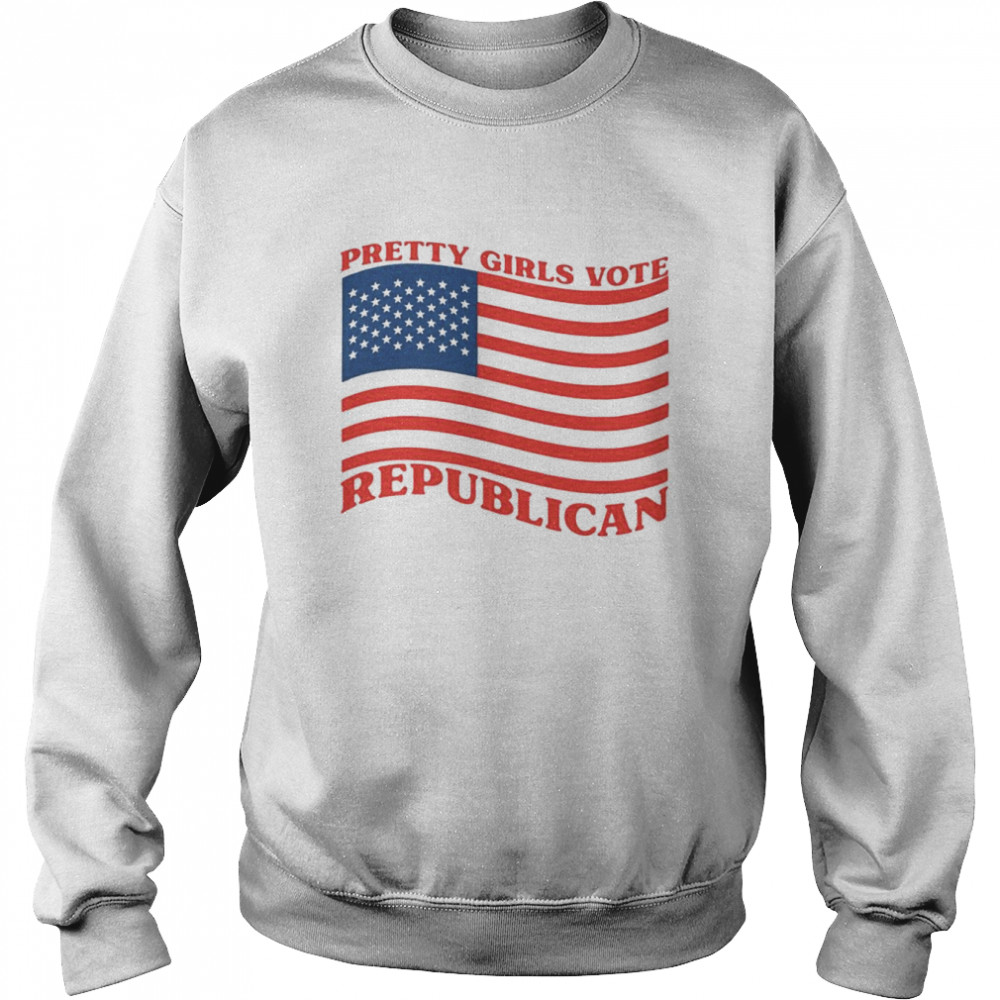 Pretty girls vote republican American flag  Unisex Sweatshirt