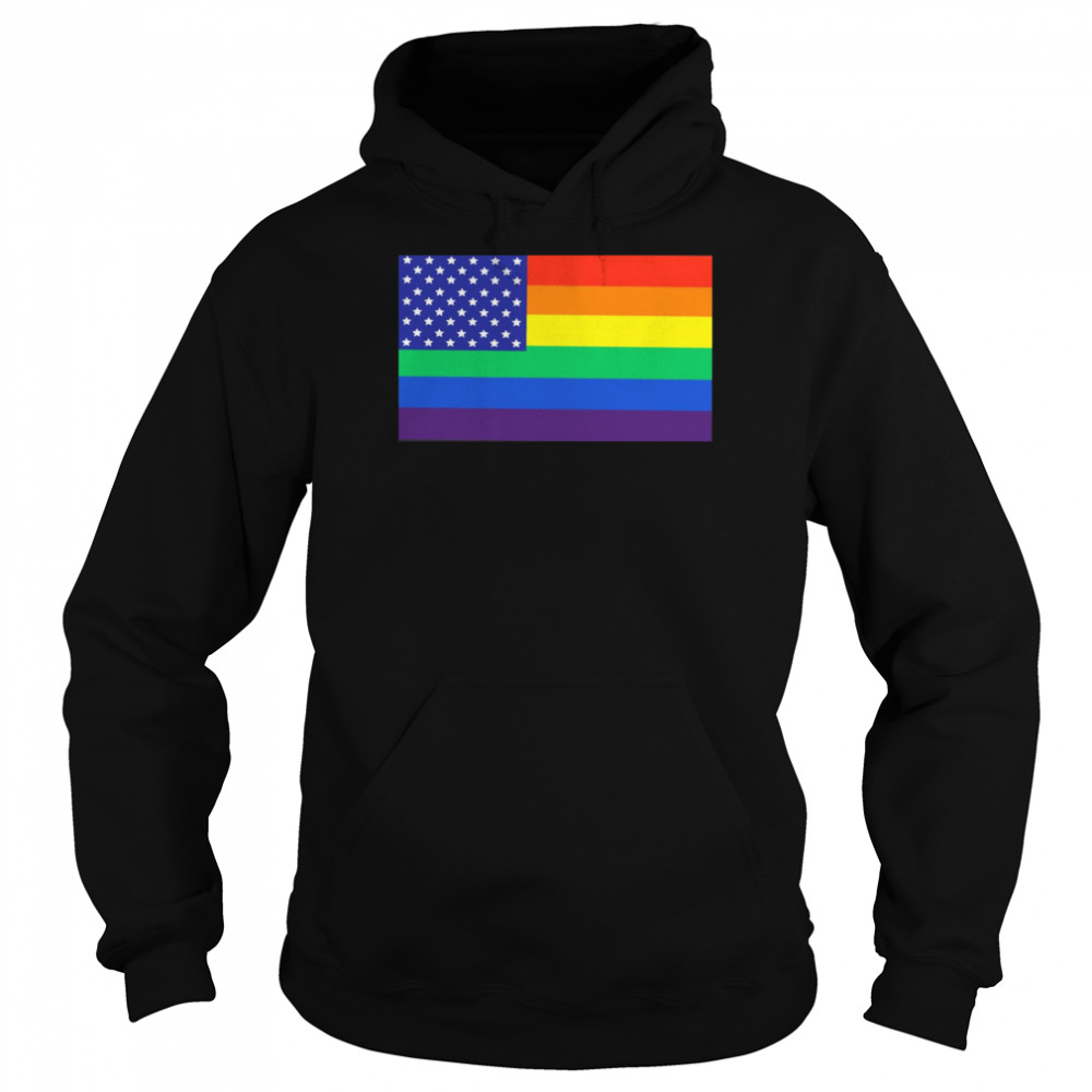 Pride American flag 2022 T- Unisex Hoodie