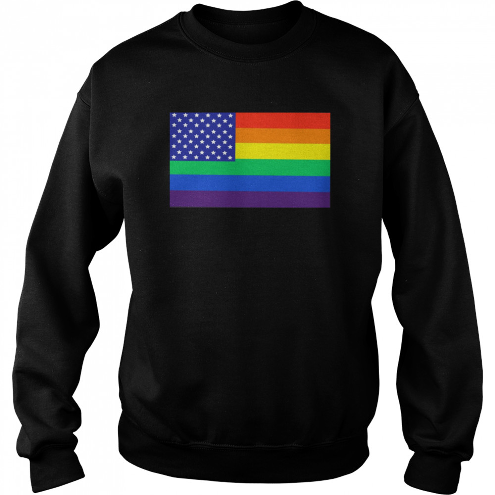 Pride American flag 2022 T- Unisex Sweatshirt