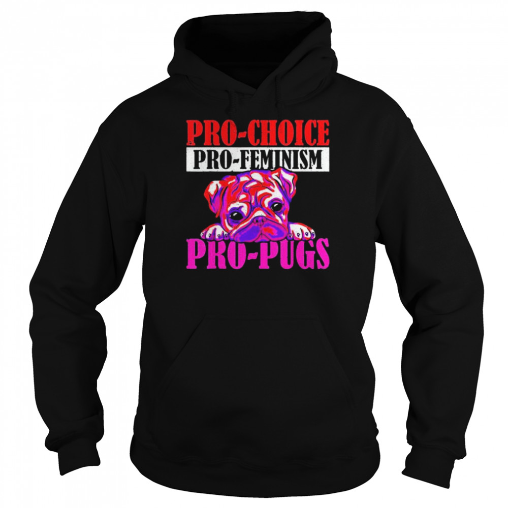 Pro-Choice Pro-Feminism Pro-Pugs Pro Choice Shirt Unisex Hoodie