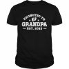 Promoted To Grandpa Est 2023 Grandfather Baby Announcement T-Shirt Classic Men's T-shirt