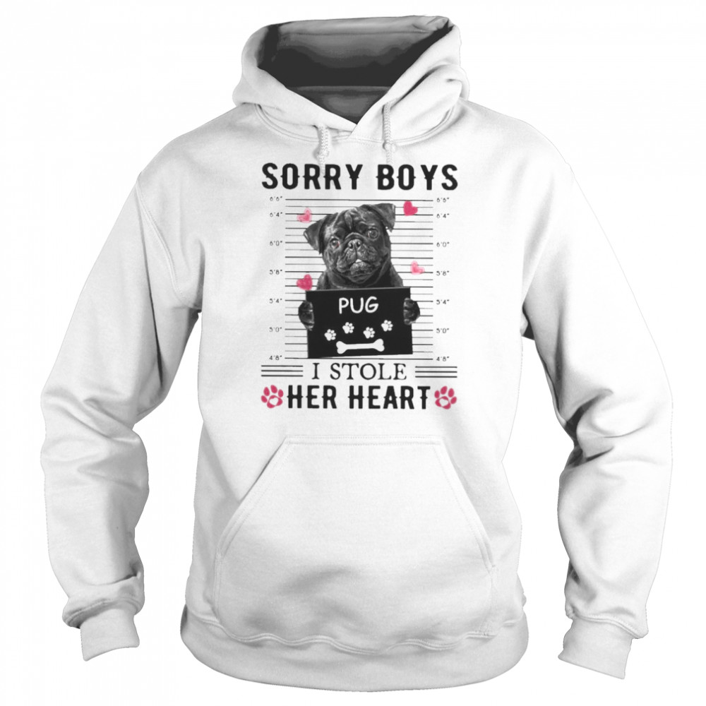 Pug Sorry Boys I Stole Her Heart Shirt Unisex Hoodie