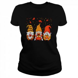 Pumpkin Gnomes Fall Autumn Cute Halloween Thanksgiving  Classic Women's T-shirt