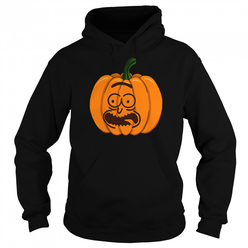 Pumpkin Rick And Morty For Halloween  Unisex Hoodie