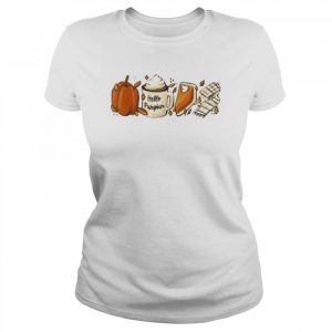 Pumpkin Spice Latte Fall Coffee Lover Halloween Shirt Classic Women's T-shirt