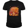 Red Dachshund Dog Hollowed Pumpkin Moon Shirt Classic Men's T-shirt