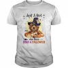 Red Goldendoodle Just A Girl Who Loves Dogs And Halloween Shirt Classic Men's T-shirt