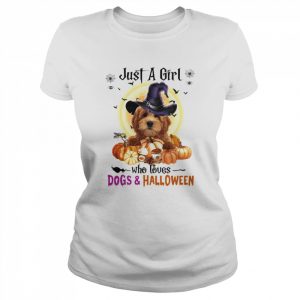 Red Goldendoodle Just A Girl Who Loves Dogs And Halloween Shirt Classic Women's T-shirt