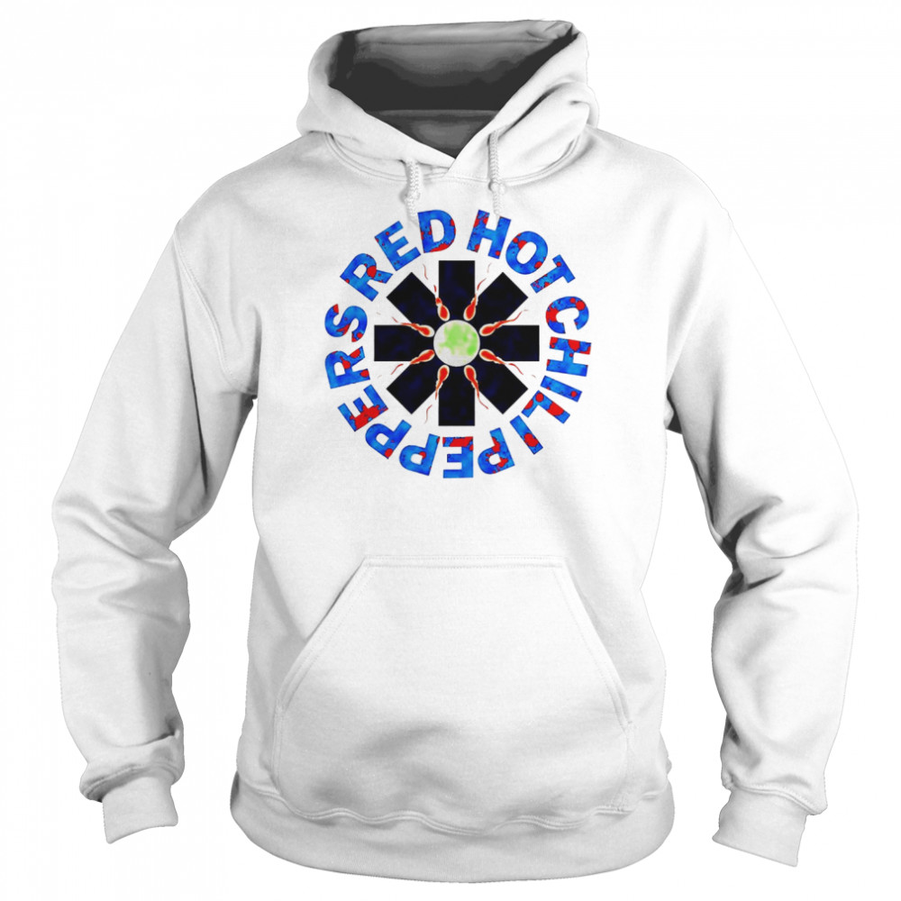 Red Hot Chili Peppers Distressed Outlined Asterisk  Unisex Hoodie