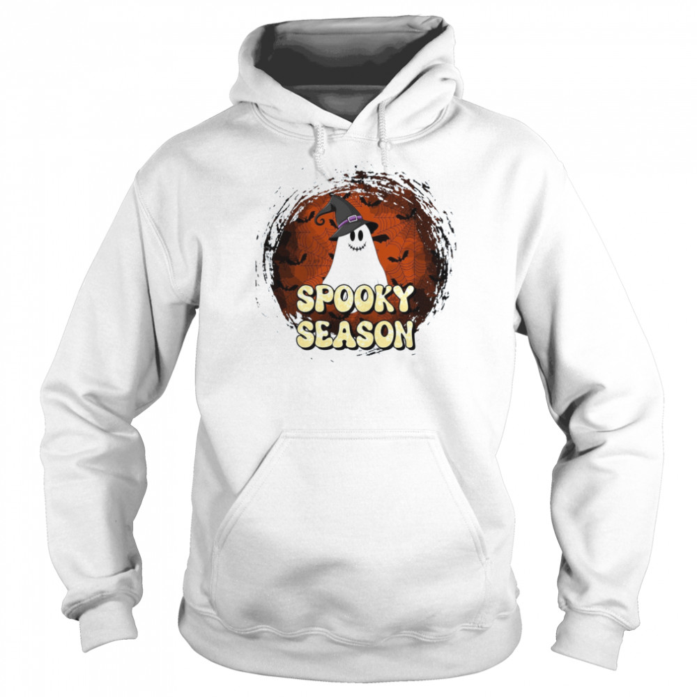 Retro Spooky Season Ghost Spooky Season Witch Retro Fall Halloween  Unisex Hoodie