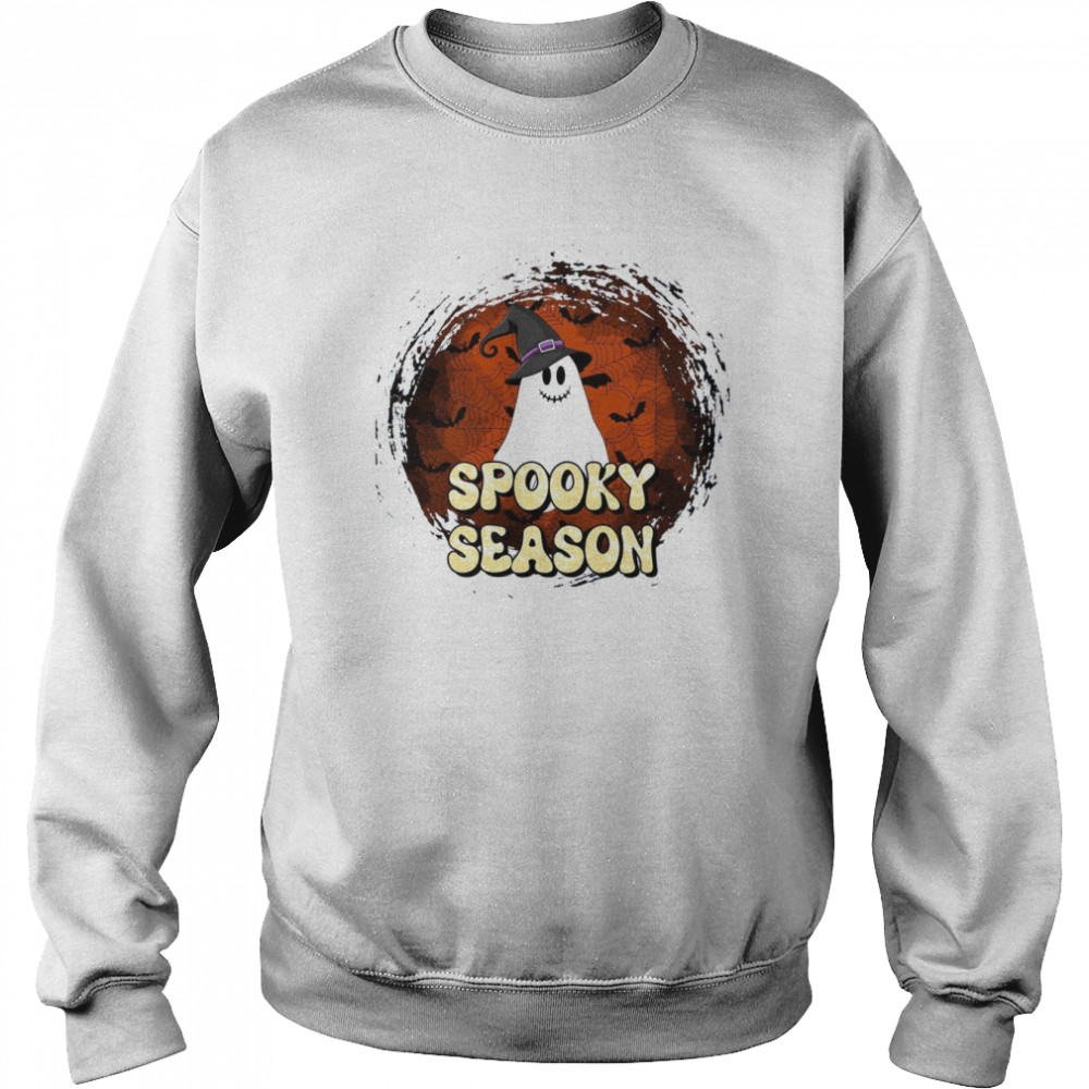 Retro Spooky Season Ghost Spooky Season Witch Retro Fall Halloween  Unisex Sweatshirt