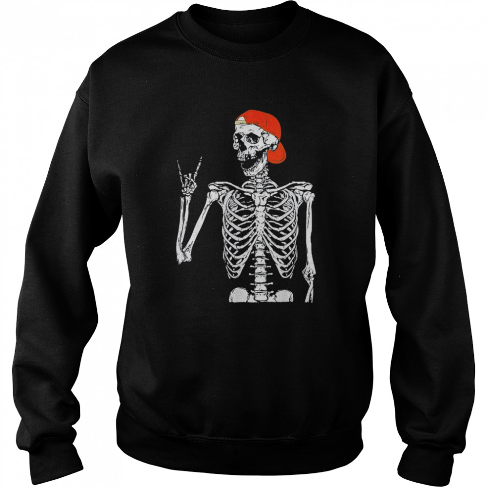 Rocker Skeleton Hand Rock On Costume Halloween T-Shirt Unisex Sweatshirt