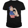 Rosie The Riveter Bandana Feminist Usa Flag 4Th Of July Shirt Classic Men's T-shirt