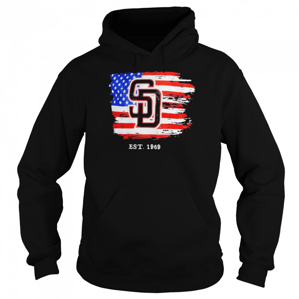 San Diego Padres Est 1969 4th Of July Shirt Unisex Hoodie