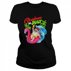 Santa Christmas In July Beach Xmas Summer Shirt Classic Women's T-shirt