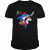 Shark Pirate Riding Unicorn Float Shirt Classic Men's T-shirt