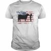 Showgirl Cattle American Patriotic Usa Flag Fun Cattle Show Shirt Classic Men's T-shirt