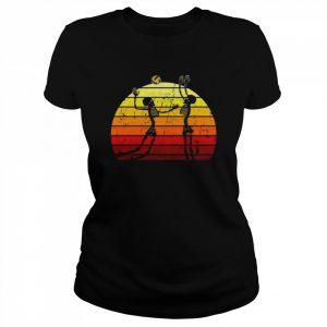 Skeleton Playing Volleyball halloween vintage  Classic Women's T-shirt