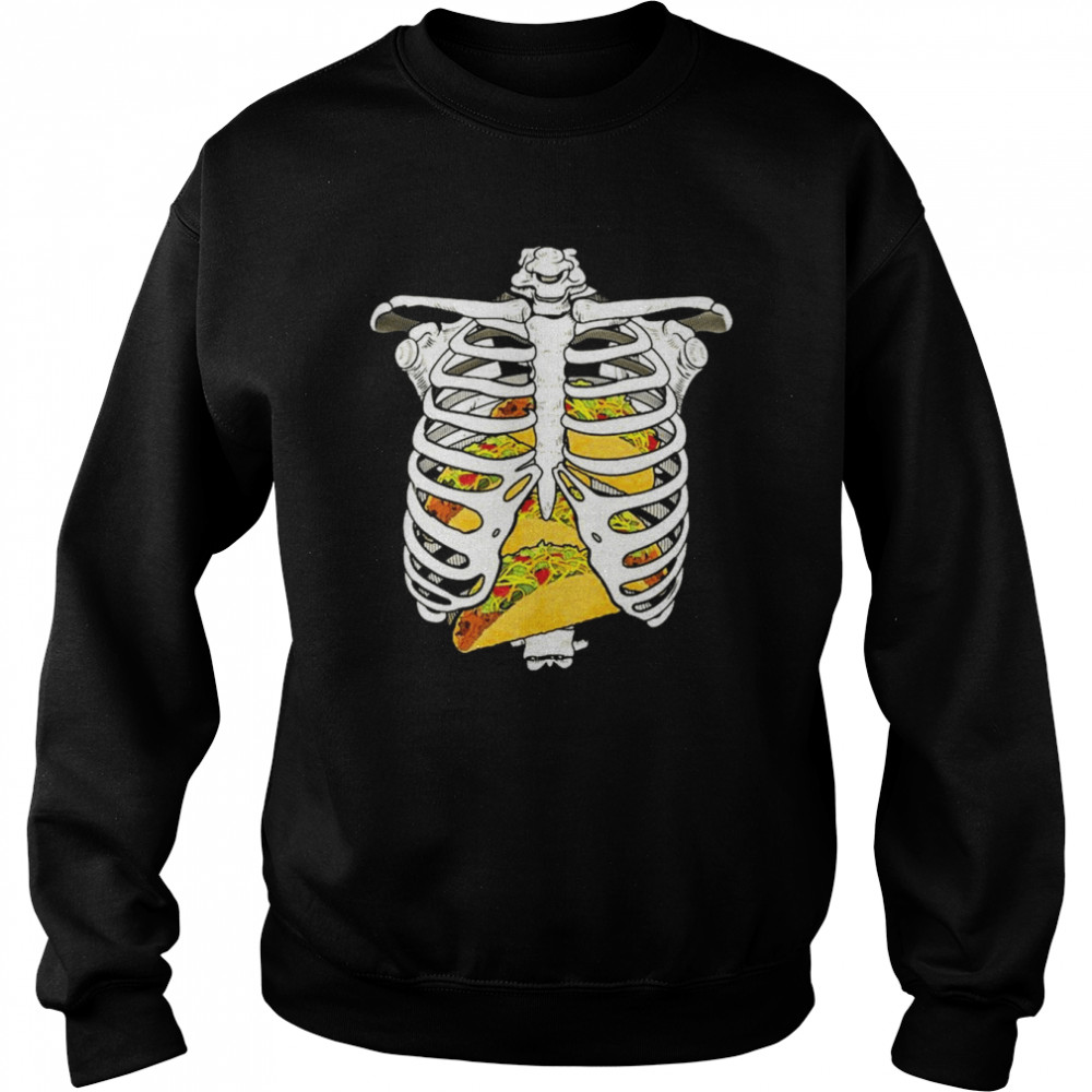 Skeleton Rib Cage Filled With Tacos Shirt Unisex Sweatshirt