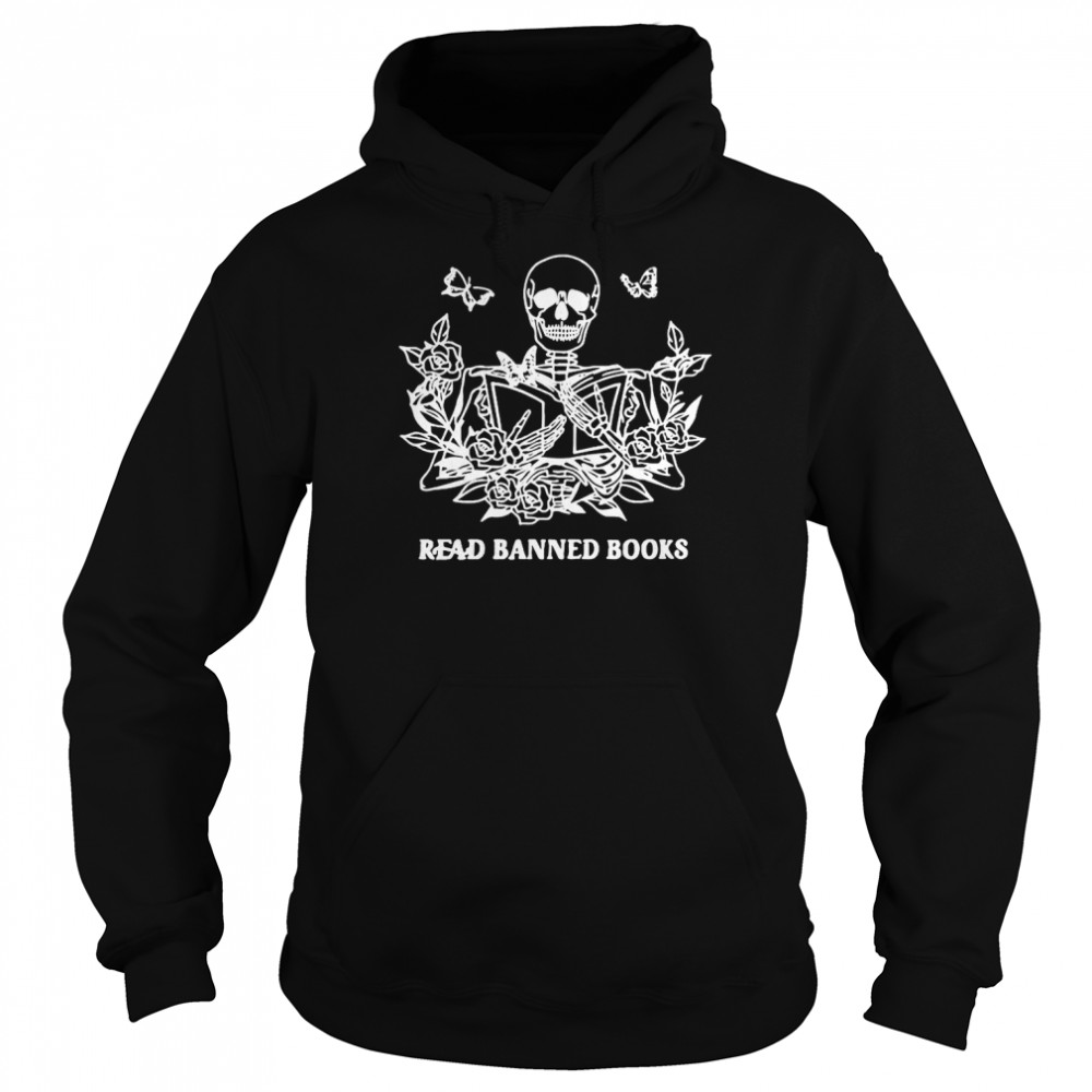 Skeleton read banned books  Unisex Hoodie