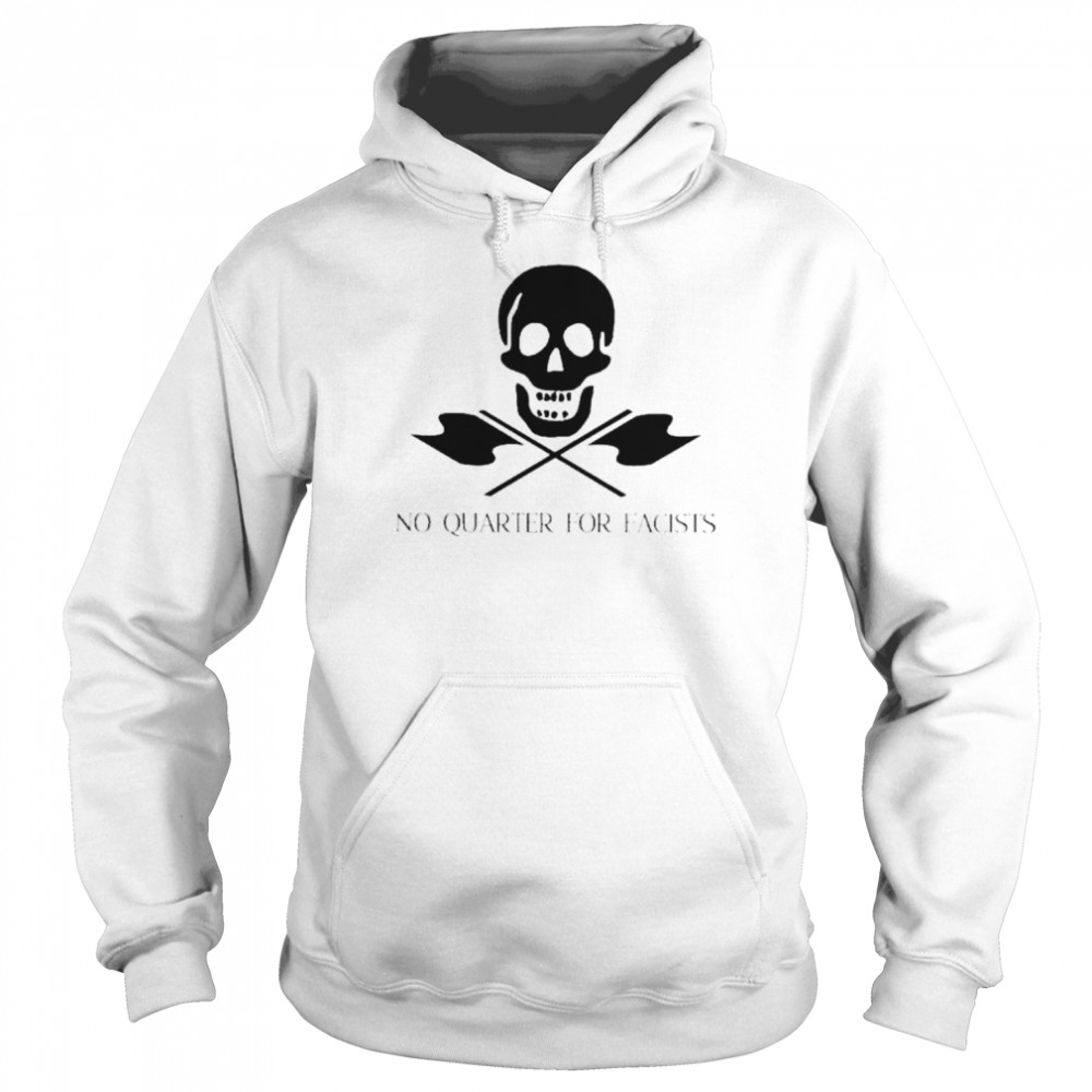 Skull no quarter for fascists  Unisex Hoodie