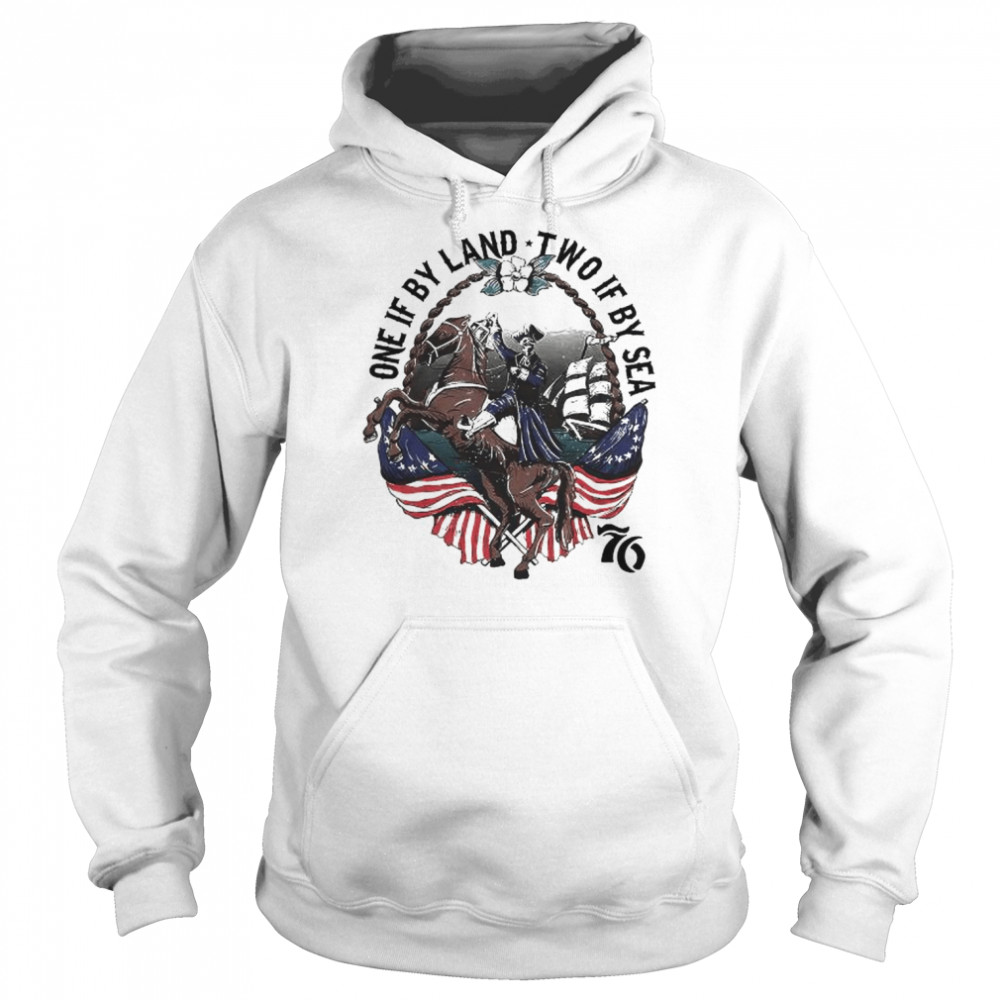 Skull one if by land two if by sea 70  Unisex Hoodie