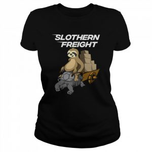 Sloth Riding Giant Tortoise Turtle Slothern Freight  Classic Women's T-shirt