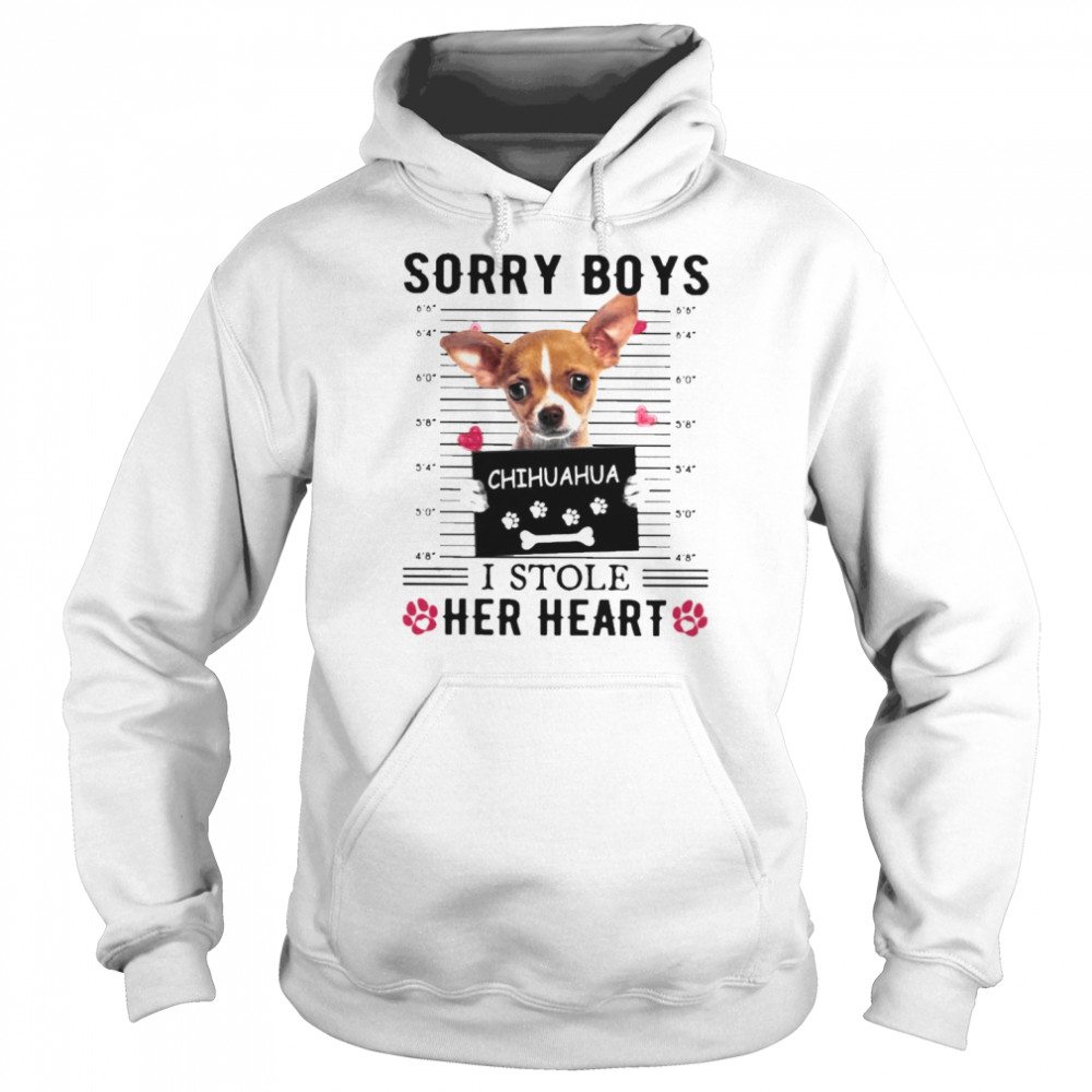 Sorry Boys Chihuahua I Stole Her Heart Shirt Unisex Hoodie