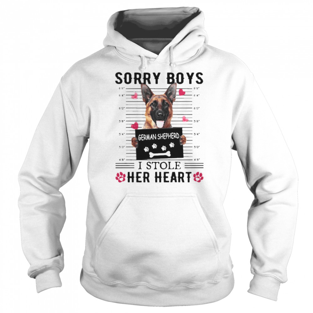 Sorry Boys German Shepherd I Stole Her Heart Shirt Unisex Hoodie