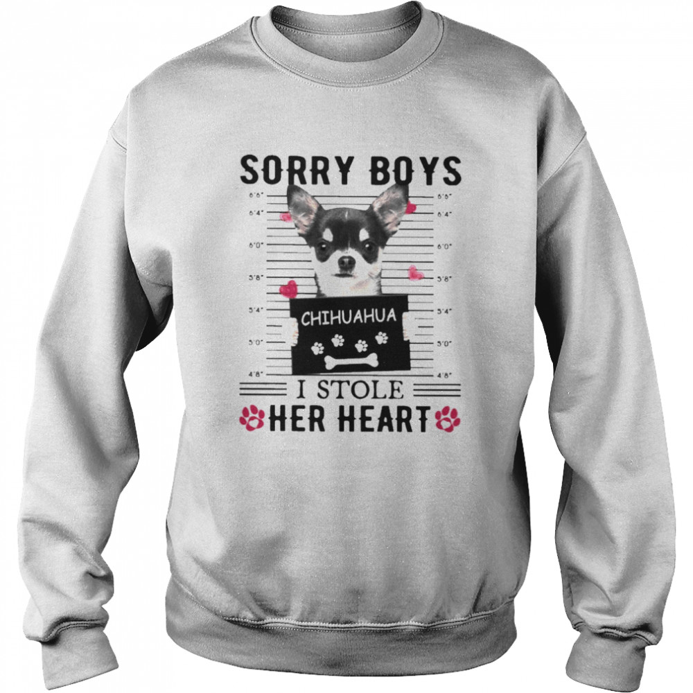 Sorry Boys I Stole Her Heart Chihuahua Dog Shirt Unisex Sweatshirt