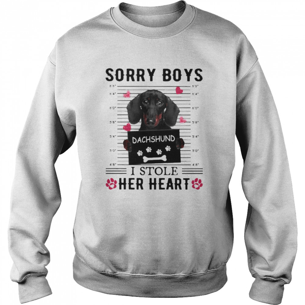 Sorry Boys I Stole Her Heart Dachshund Dog Shirt Unisex Sweatshirt